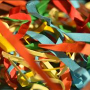 Crumpled Ball of Colored Paper