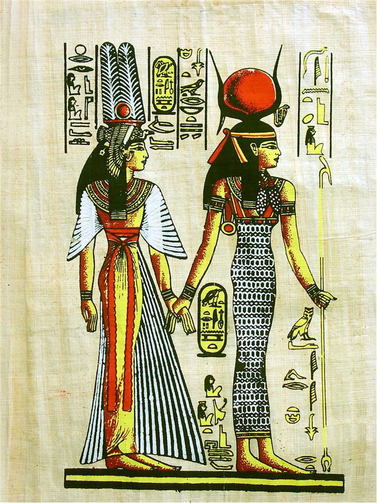 Egypt Hieroglyphics on Papyrus