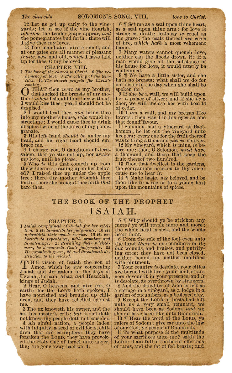 Vintage Bible Paper Page